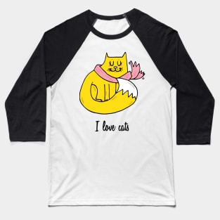 I love cats Baseball T-Shirt